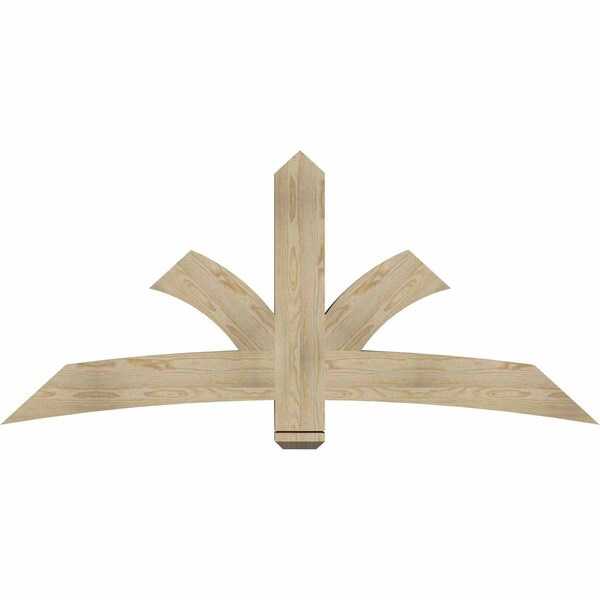 Ekena Millwork Davenport Rough Sawn Timber Gable Bracket, Douglas Fir, 72"W x 33"H x 4"D x 6"F, 11/12 Pitch GBW072X33X0406DAV00RDF - main